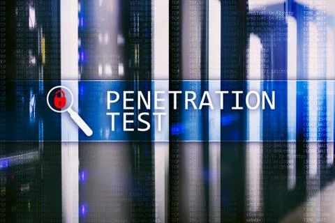 Penetration test. Cybersecurity and data protection. Hacker attack prevention Stock Illustration
