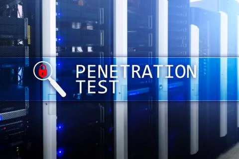 Penetration test. Cybersecurity and data protection. Hacker attack prevention 스톡 일러스트