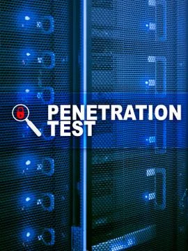 Penetration test. Cybersecurity and data protection. Hacker attack prevention Foto stock