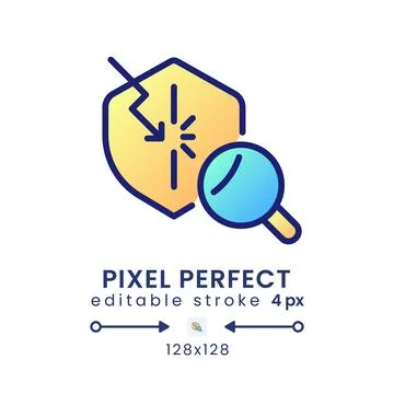 Penetration test gradient fill desktop icon 스톡 일러스트