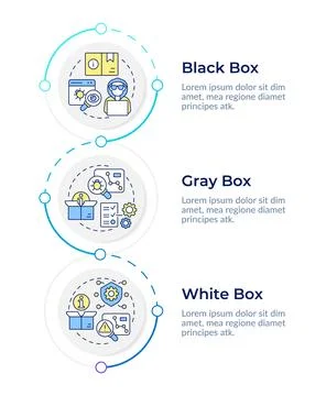 Penetration testing types infographic design template Stockillustratie
