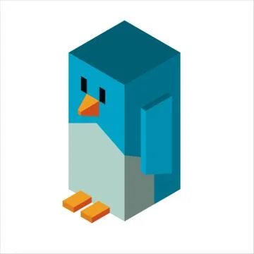 Penguin 3d icon vector illustration Stock Illustration