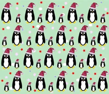 Penguin background vector Stock Illustration