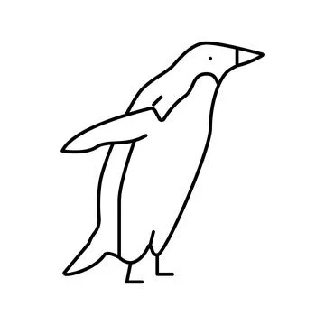 Penguin bird line icon vector illustration Illustrazione stock
