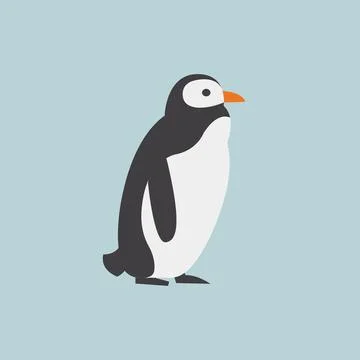 Penguin bird. Vector illustration. Stock Illustration