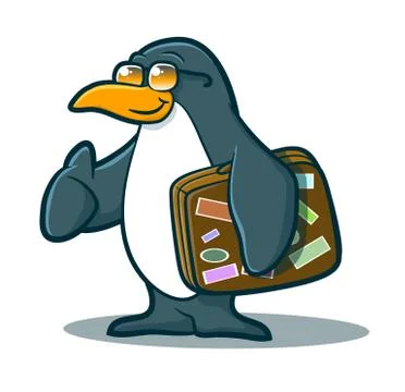 Penguin cartoon Stock Illustration
