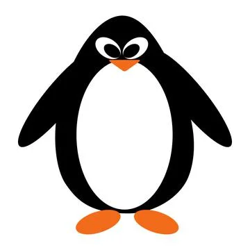 Penguin. Cute animals in flat style. Stock Illustration