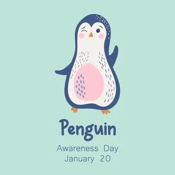Penguin day Stock Illustration