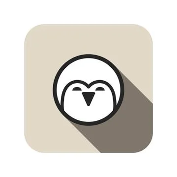 Penguin face flat icon, circle animal icon series Stock Illustration
