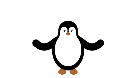 Penguin flapping wings 動画素材 169696198