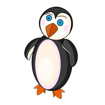 Penguin isolated on white background. Stock Illustration