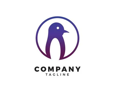 Penguin logo design vector template Stock Illustration