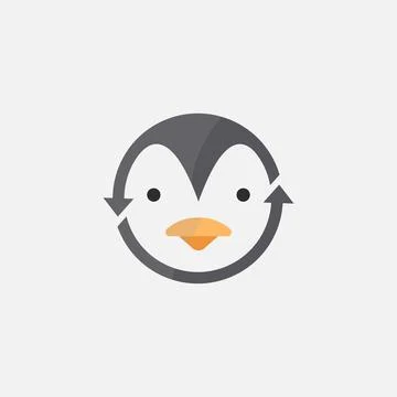 Penguin logo template vector image Stock Illustration