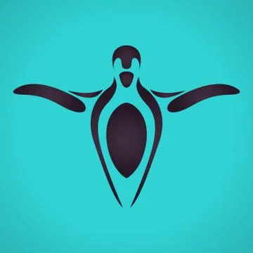 Penguin logo vector Stock Illustration