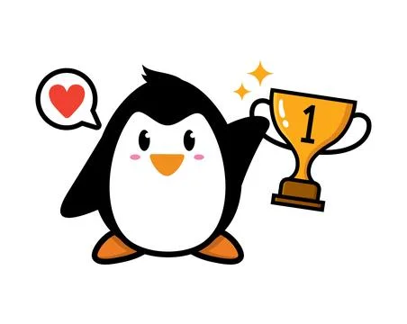 Penguin mascot character design vector Stock Illustration