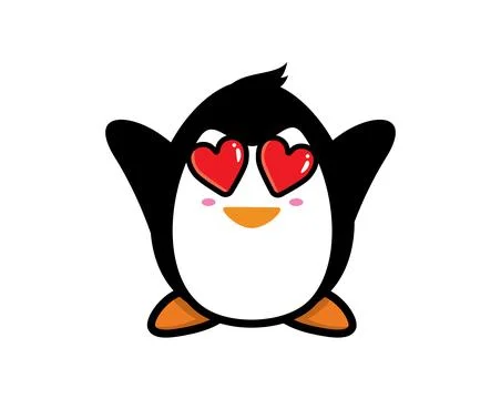 Penguin mascot character design vector Stock Illustration