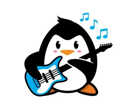 Penguin mascot character design vector Stock Illustration