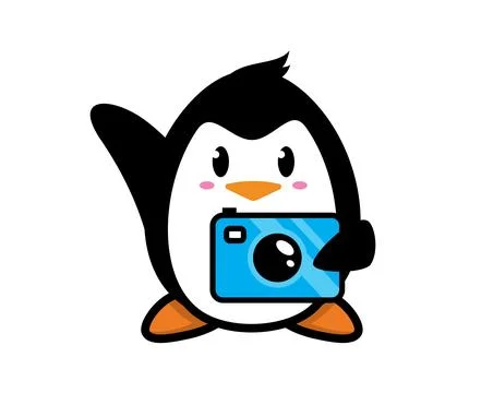 Penguin mascot character design vector Stock Illustration