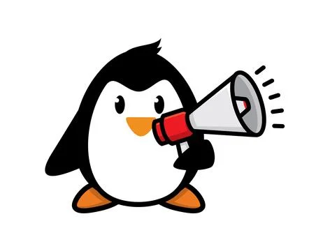 Penguin mascot character design vector Stock Illustration