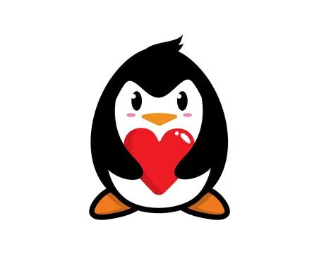 Penguin mascot character design vector Stock Illustration