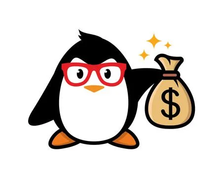 Penguin mascot character design vector Stock Illustration