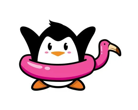 Penguin mascot character design vector Stock Illustration