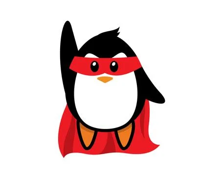 Penguin mascot character design vector Stock Illustration