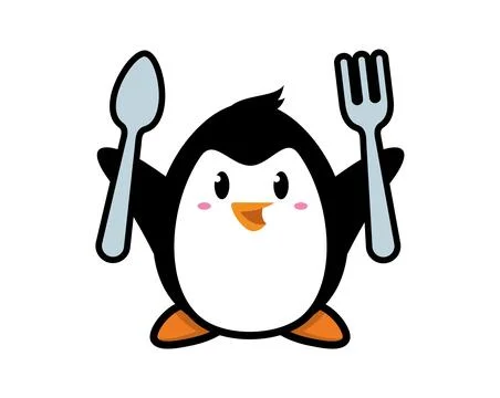Penguin mascot character design vector Stock Illustration
