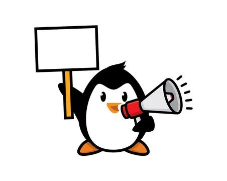 Penguin mascot character design vector Stock Illustration