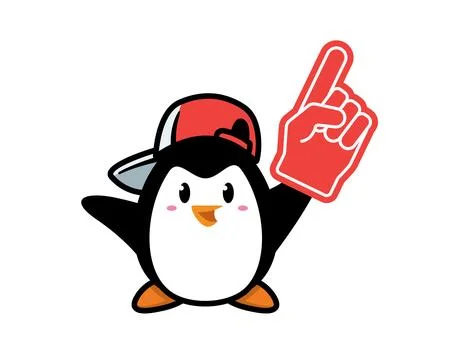 Penguin mascot character design vector Stock Illustration