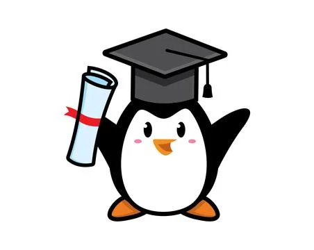 Penguin mascot character design vector Stock Illustration