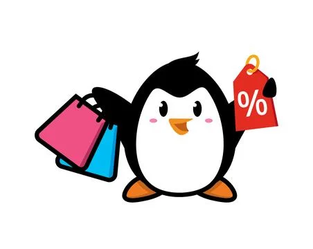 Penguin mascot character design vector Stock Illustration