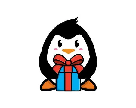 Penguin mascot character design vector Stock Illustration