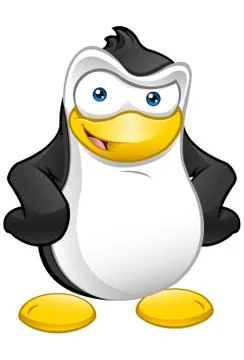 Penguin Mascot - Hands On Hips Stock Illustration