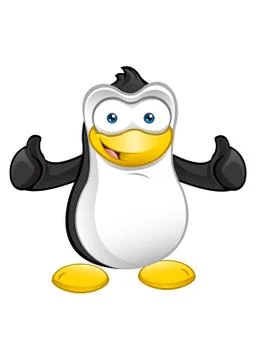 Penguin Mascot - Thumbs Up Illustrazione stock