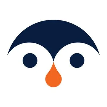 Penguin nose drop logo vector Stock Illustration