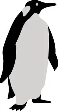 Penguin real silhouette Stock Illustration