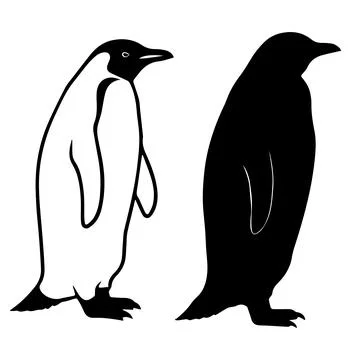 Penguin Silhouette Illustrazione stock