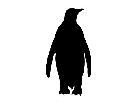 Penguin silhouette vector art Stock Illustration