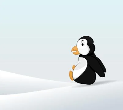 Penguin slide Stock Illustration
