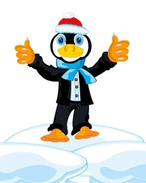 Penguin in suit Illustrazione stock