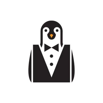 Penguin Valley or waitress from initial M Stock Illustration