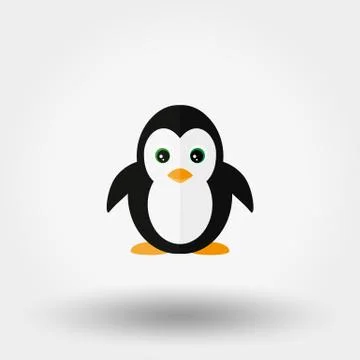 Penguin. Vector icon Stock Illustration