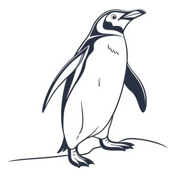 Penguin Vector Illustration Minimal Flat Style C vector illustration design 8 Stock Illustration