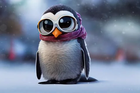 Penguin Winter Stock Illustration