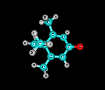 Penguinone molecular structure isolated on black Stock Illustration