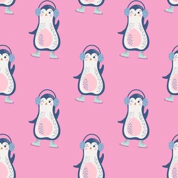 Penguins pattern Stock Illustration