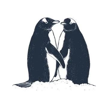 Penguins vector illustration. Penguins Stock Illustration