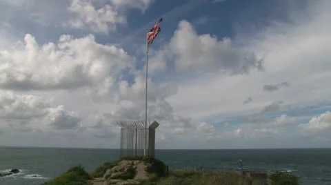 Peninsula British Flag Stock Footage 18173768