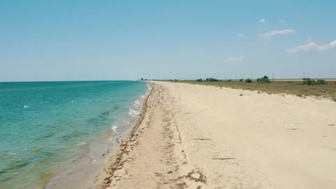 Peninsula drone shot Stock Footage 255621733